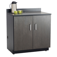 Armoire modulaire de base, M&eacute;lamine, 2 Tablettes, 39" h x 36" la x 25" P, Nuit d'Asie/noir Les Distributions ICE