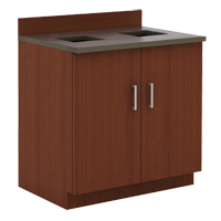 Armoire modulaire de base, M&eacute;lamine, 39" h x 36" la x 25" P, Acajou Les Distributions ICE