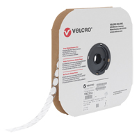 Velcoin&reg; Fastener, Hook, 3/4" Dia., Adhesive, White Les Distributions ICE