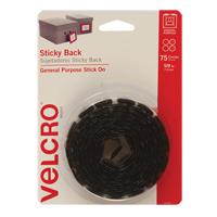 Fastener Coins, Hook & Loop, 5/8" Dia., Adhesive, Black Les Distributions ICE