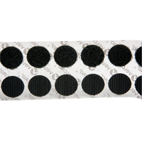 Fastener Coins, Hook & Loop, 3/4" Dia., Adhesive, Black Les Distributions ICE