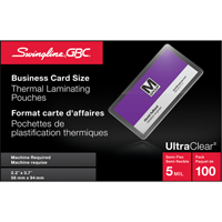 Swingline UltraClear Laminating Business Card Pouches Les Distributions ICE