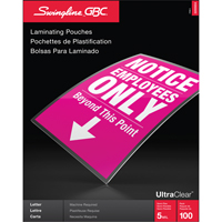 Swingline UltraClear Laminating Letter Pouches Les Distributions ICE