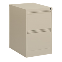 Vertical Filing Cabinet, Steel, 2 Drawers, 18-1/7" W x 25" D x 29" H, Beige Les Distributions ICE