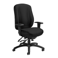Overtime High Back Chair, Fabric, Black, 300 lbs. Capacity Les Distributions ICE