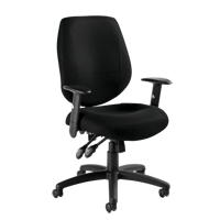 Six 31 Operator Chair, Fabric, Black, 250 lbs. Capacity Les Distributions ICE
