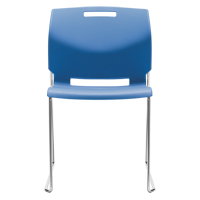 Chair, Plastic, 32-1/2" High, 300 lbs. Capacity, Blue Les Distributions ICE