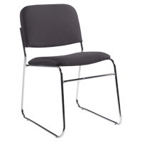 Armless Chair, Fabric, 30" High, 200 lbs. Capacity, Black Les Distributions ICE