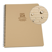 Side-Spiral Notebook, Soft Cover, Tan, 64 Pages, 4-5/8" W x 7" L Les Distributions ICE