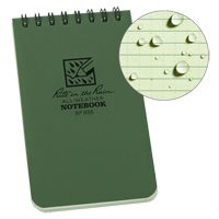 Carnet de notes de poche &agrave; spirale, Couverture souple, Vert, 100 Pages, 3" , 5"  Les Distributions ICE