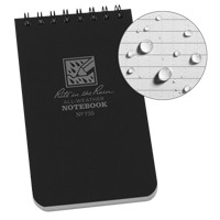 Pocket Top-Spiral Notebook, Soft Cover, Black, 100 Pages, 3" W x 5" L Les Distributions ICE