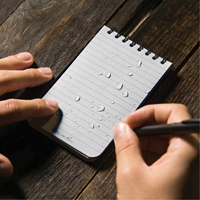 Pocket Top-Spiral Notebook, Soft Cover, Black, 100 Pages, 3" W x 5" L Les Distributions ICE