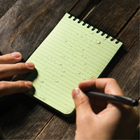 Pocket Top-Spiral Notebook, Soft Cover, Green, 100 Pages, 4" W x 6" L Les Distributions ICE