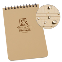 Pocket Top-Spiral Notebook, Soft Cover, Tan, 100 Pages, 4" W x 6" L Les Distributions ICE