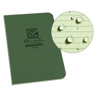 Memo Book, Soft Cover, Green, 112 Pages, 3-1/2" W x 5" L Les Distributions ICE