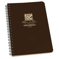 Side-Spiral Notebook, Soft Cover, Brown, 64 Pages, 4-5/8" W x 7" L Les Distributions ICE