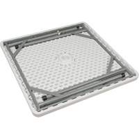 Folding Table, Square, 34" L x 34" W, Polyethylene, White Les Distributions ICE