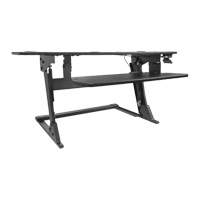 Goya Sit-Stand Workstation, Desktop Unit, 20" H x 42" W x 16" D, Black Les Distributions ICE