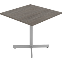 Cafeteria Table, 36" L x 36" W x 29-1/2" H, 1" Top, Laminate, Grey/White Les Distributions ICE