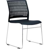 Chaises empilables s&eacute;rie Activ, Polypropyl&egrave;ne, Hauteur 32-3/8", Capacit&eacute; 275 lb, Noir Les Distributions ICE