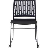 Chaises empilables s&eacute;rie Activ, Polypropyl&egrave;ne, Hauteur 32-3/8", Capacit&eacute; 275 lb, Noir Les Distributions ICE