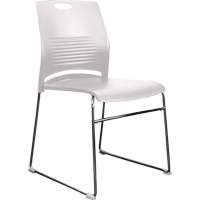 Chaises empilables s&eacute;rie Activ, Plastique, Hauteur 23", Capacit&eacute; 275 lb, Blanc Les Distributions ICE
