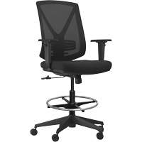 Chaise ajustable &agrave; basculement synchronis&eacute; s&eacute;rie Activ, Tissu/Mailles, Noir, Capacit&eacute; 275 lb Les Distributions ICE