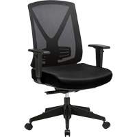 Chaise ajustable de premi&egrave;re qualit&eacute; &agrave; basculement synchronis&eacute; s&eacute;rie Activ, Tissu/Mailles, Noir, Capacit&eacute; 275 lb Les Distributions ICE
