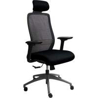 Era Series Adjustable Office Chair with Headrest, Fabric/Mesh, Black, 275 lbs. Capacity Les Distributions ICE