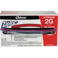 Sacs d'entreposage alimentaire &agrave; double fermeture &agrave; glissi&egrave;re de Ziploc Les Distributions ICE