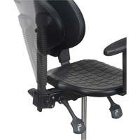 Heavy-Duty Ergonomic Stool with Adjustable Arm Rests, Stationary, Adjustable Height, 250 lbs. Capacity Les Distributions ICE