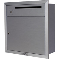Recessed Collection Box, Wall -Mounted, 12-3/4" x 16-3/8", 2 Doors, Aluminum Les Distributions ICE