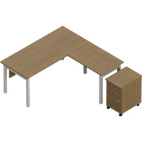 Bureau en "L" avec caisson Newland Les Distributions ICE