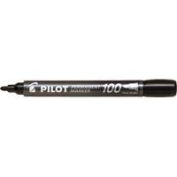 Marqueur permanent Pilot 100, Noir, Pointe Ronde Les Distributions ICE