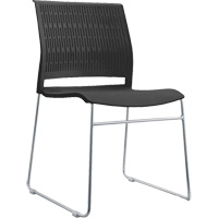 Chaises empilables, Polypropyl&egrave;ne, Hauteur 32-3/8", Capacit&eacute; 250 lb, Noir Les Distributions ICE