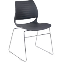 Chaises empilables, Polypropyl&egrave;ne, Hauteur 32", Capacit&eacute; 250 lb, Noir Les Distributions ICE