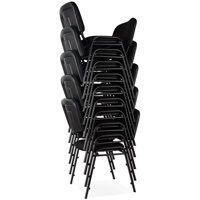 Chaises empilables, Tissu, Hauteur 32", Capacit&eacute; 250 lb, Noir Les Distributions ICE