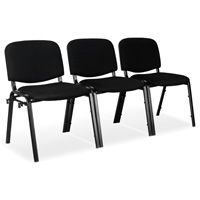 Chaises empilables, Tissu, Hauteur 32", Capacit&eacute; 250 lb, Noir Les Distributions ICE
