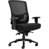Chaise &agrave; dossier haut avec m&eacute;canisme &agrave; basculement synchronis&eacute; robuste Raven 400, Mailles, Noir, Capacit&eacute; 400 lb Les Distributions ICE