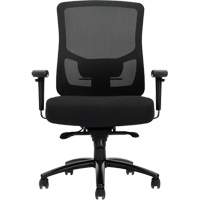 Chaise &agrave; dossier haut avec m&eacute;canisme &agrave; basculement synchronis&eacute; robuste Raven 400, Mailles, Noir, Capacit&eacute; 400 lb Les Distributions ICE