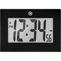 Large Frame Clock, Digital, Battery Operated, 9" W x 1" D x 6.5" H, Black Les Distributions ICE