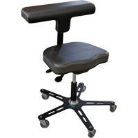 Chaise ergonomique industrielle VEGA-T, Mobile, Ajustable Hauteur, Capacit&eacute; 280 lb Les Distributions ICE