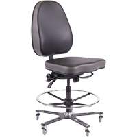 Chaise industrielle ergonomique TF180, Mobile, Ajustable Hauteur, Capacit&eacute; 280 lb Les Distributions ICE