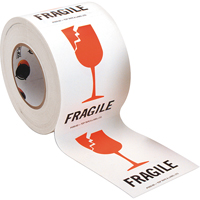 "Fragile" Special Handling Labels, 6" L x 4" W, Red on White Les Distributions ICE