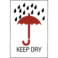"Keep Dry" Special Handling Labels, 6" L x 4" W, Red on White Les Distributions ICE