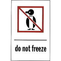 "Do Not Freeze" Special Handling Labels, 6" L x 4" W, Red on White Les Distributions ICE