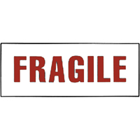 &eacute;tiquettes pour traitement sp&eacute;cial Fragile, 6" lo x 2" la, Rouge/blanc Les Distributions ICE