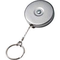 Porte-cl&eacute;s autor&eacute;tractable de s&eacute;rie Original, Chrome, C&acirc;ble 24", Fixation Agrafe de ceinture Les Distributions ICE