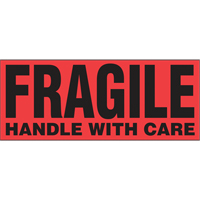 &eacute;tiquettes pour traitement sp&eacute;cial Fragile Handle with Care, 5" lo x 2" la, Noir/rouge Les Distributions ICE