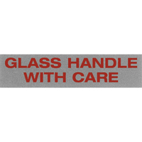 &eacute;tiquettes pour traitement sp&eacute;cial Glass Handle with Care, 5" lo x 2" la, Noir/rouge Les Distributions ICE